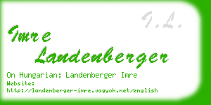 imre landenberger business card